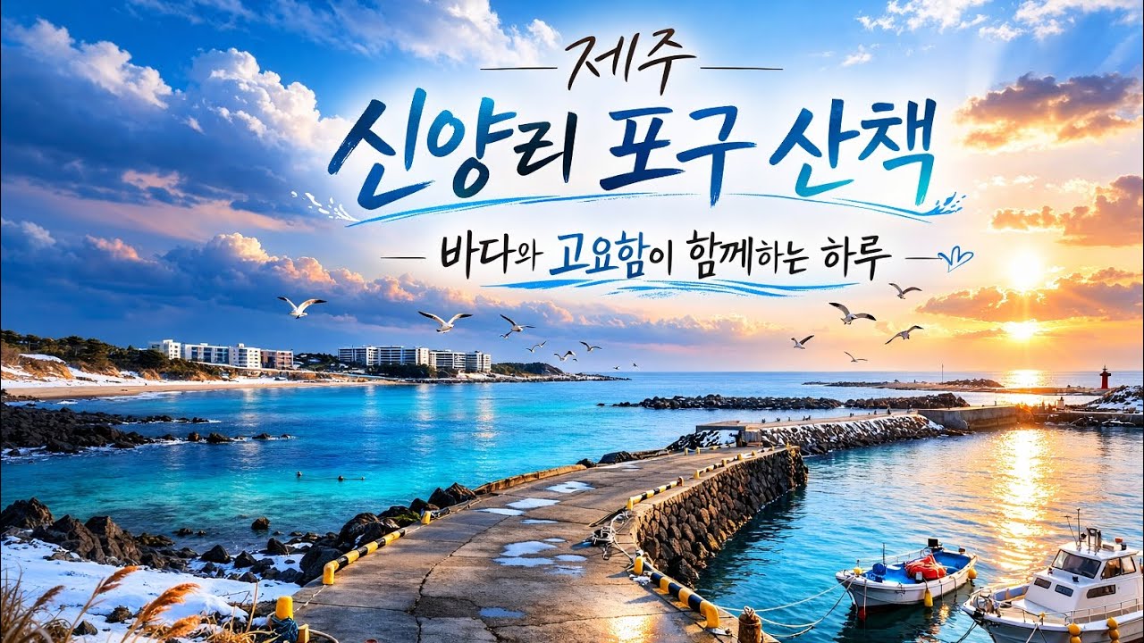 제주 신양리 포구 산책 | 바다와 고요함이 함께하는 하루 | Bbaellsland