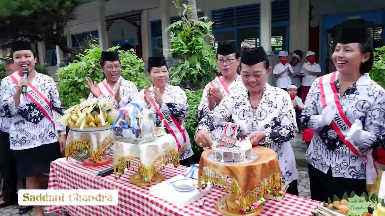 PERAYAAN HUT PGRI ke-77 dan HARI GURU NASIONAL Tahun 2022 di SDN 6 BATUBULAN #SaddaniChandra