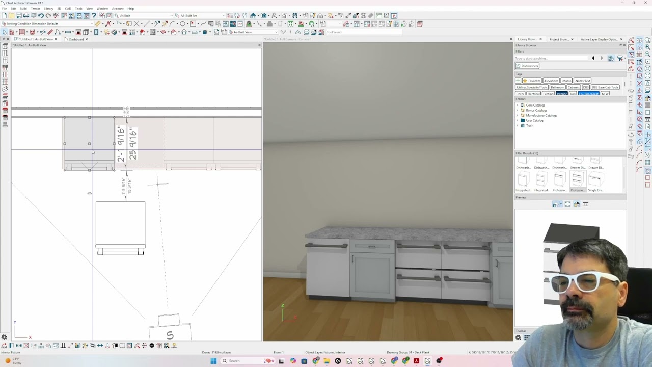 X17 Dishwasher in Cabinet | Chief Architect