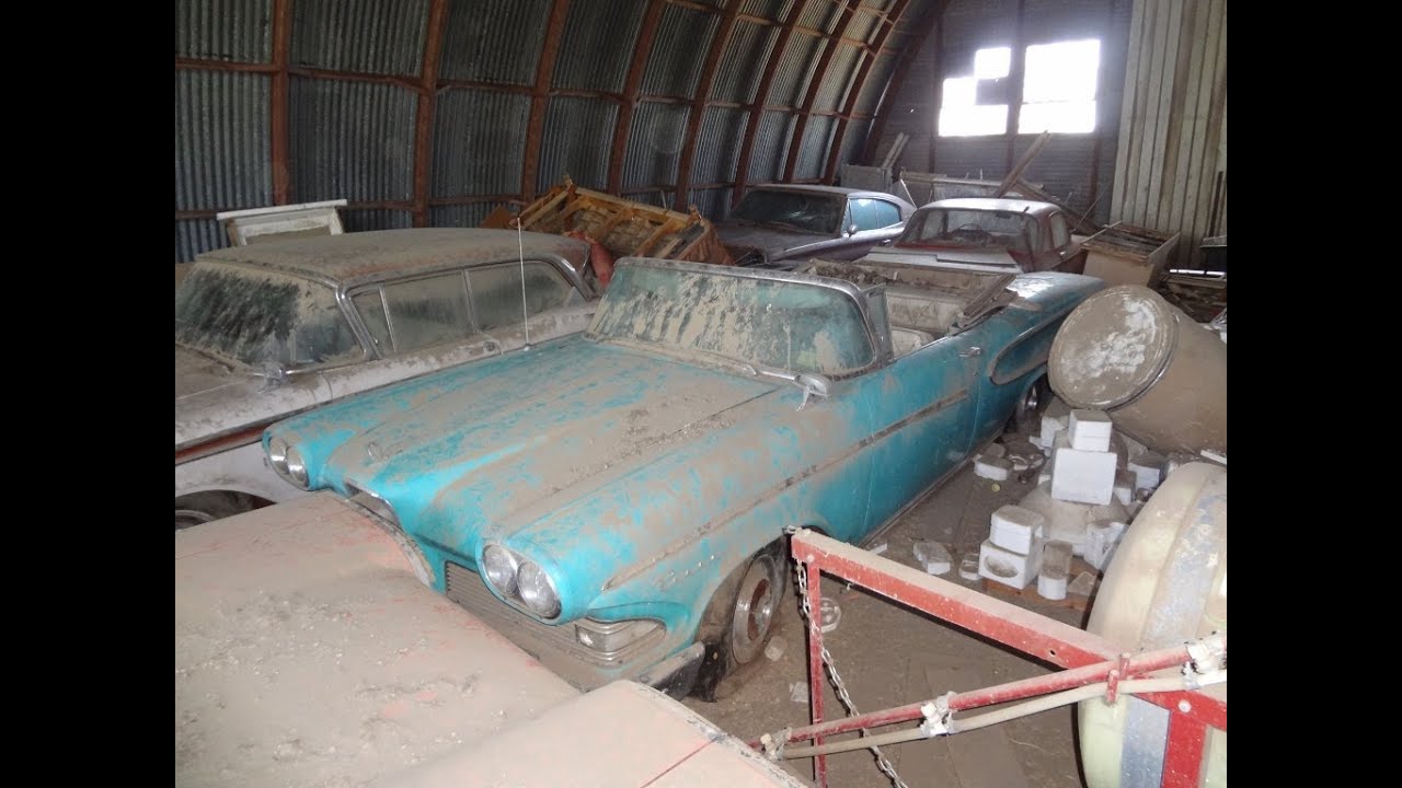 AMAZING Edsel Barn Find, Rare Cars Parked and Left. 1958 Pacer Convertible, Rangers, Dodge Charger