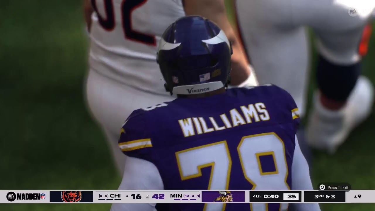 Madden 26 Kinetik Pro Sim Chicago Bears at Minnesota Vikings