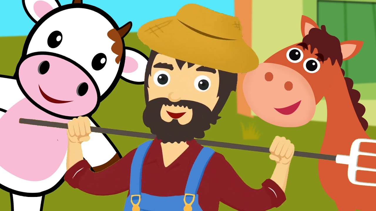 Old Macdonald Had A Farm 🐴🐄🐶 | Old Macdonald Song | Nursery Rhyme With Lyrics