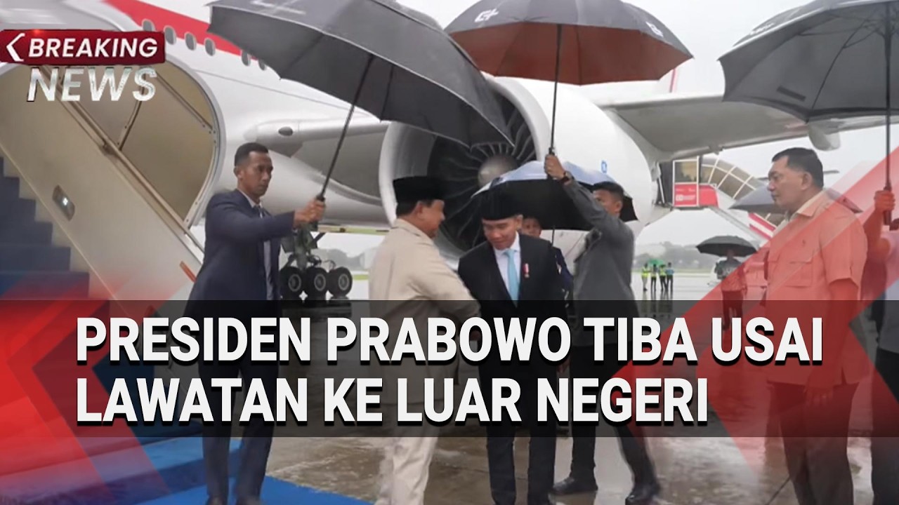 Detik-detik Presiden Prabowo Tiba di Indonesia