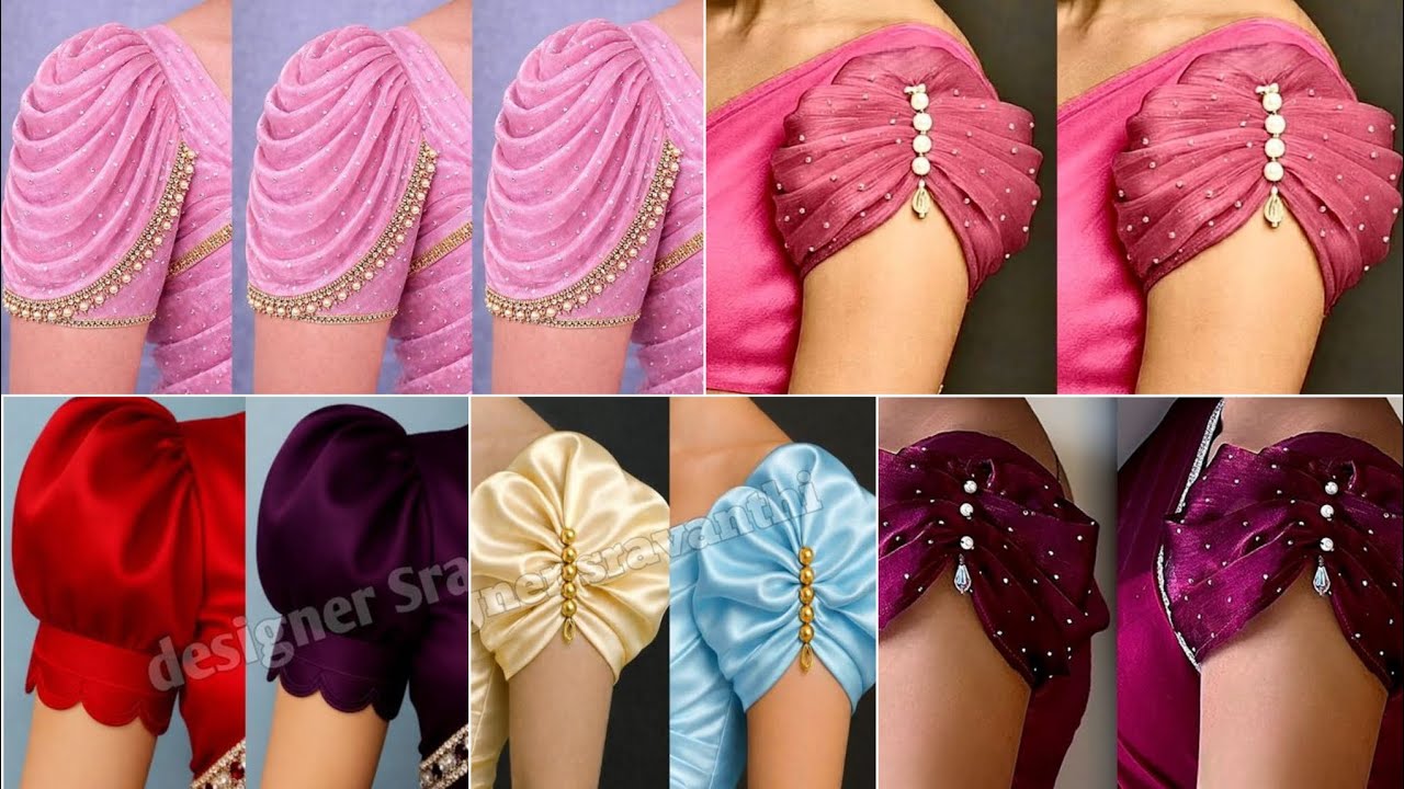 Trending Blouse Sleeve Design, Baju ke design, puff sleeve design, puff sleeve cutting and stitching