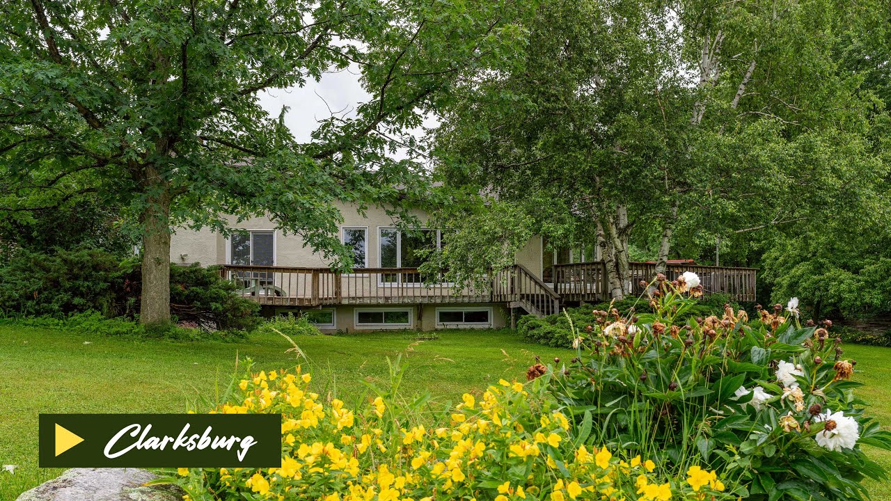 A real estate listing on 164 Slabtown Road, Clarksburg, Ontario.