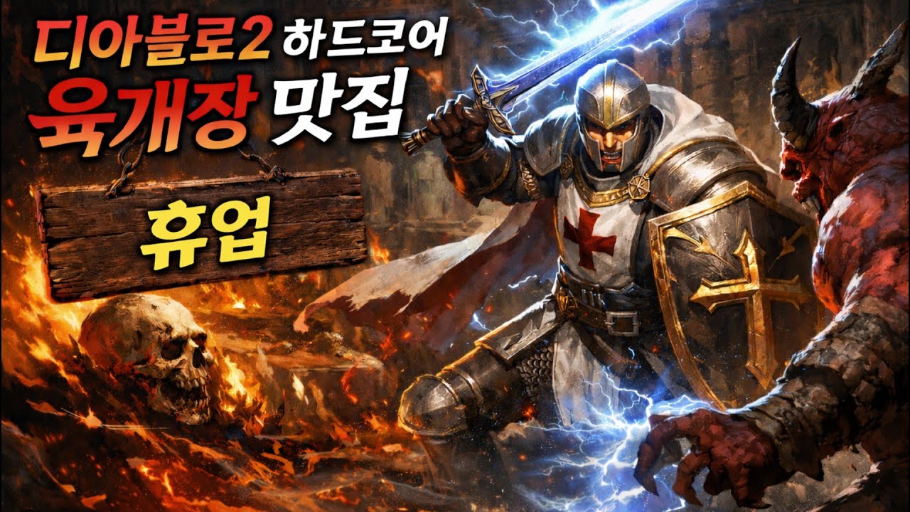 [디아2 하코] 맨땅 홀파딘 당분간 육개장 맛집 휴업합니다 장사가 잘되서 사장님 몸살났습니다 재료 숙성중입니다 (26.02.05)