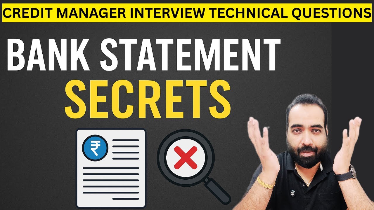 Episode 6: Credit manager interview ll Why Bank Statement Analysis Matters |l Real Interview Tips