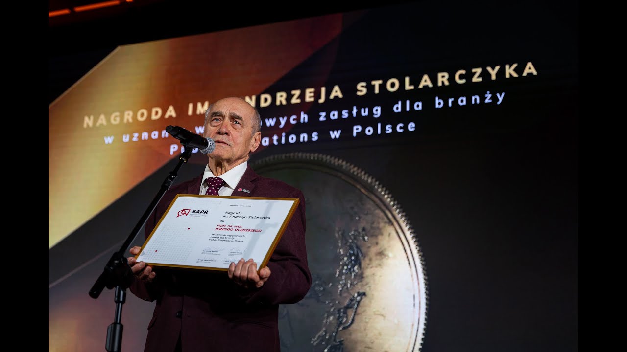 Prof. Jerzy Olędzki laureatem Nagrody im. Andrzeja Stolarczyka podczas gali konkursu PR Wings 2025