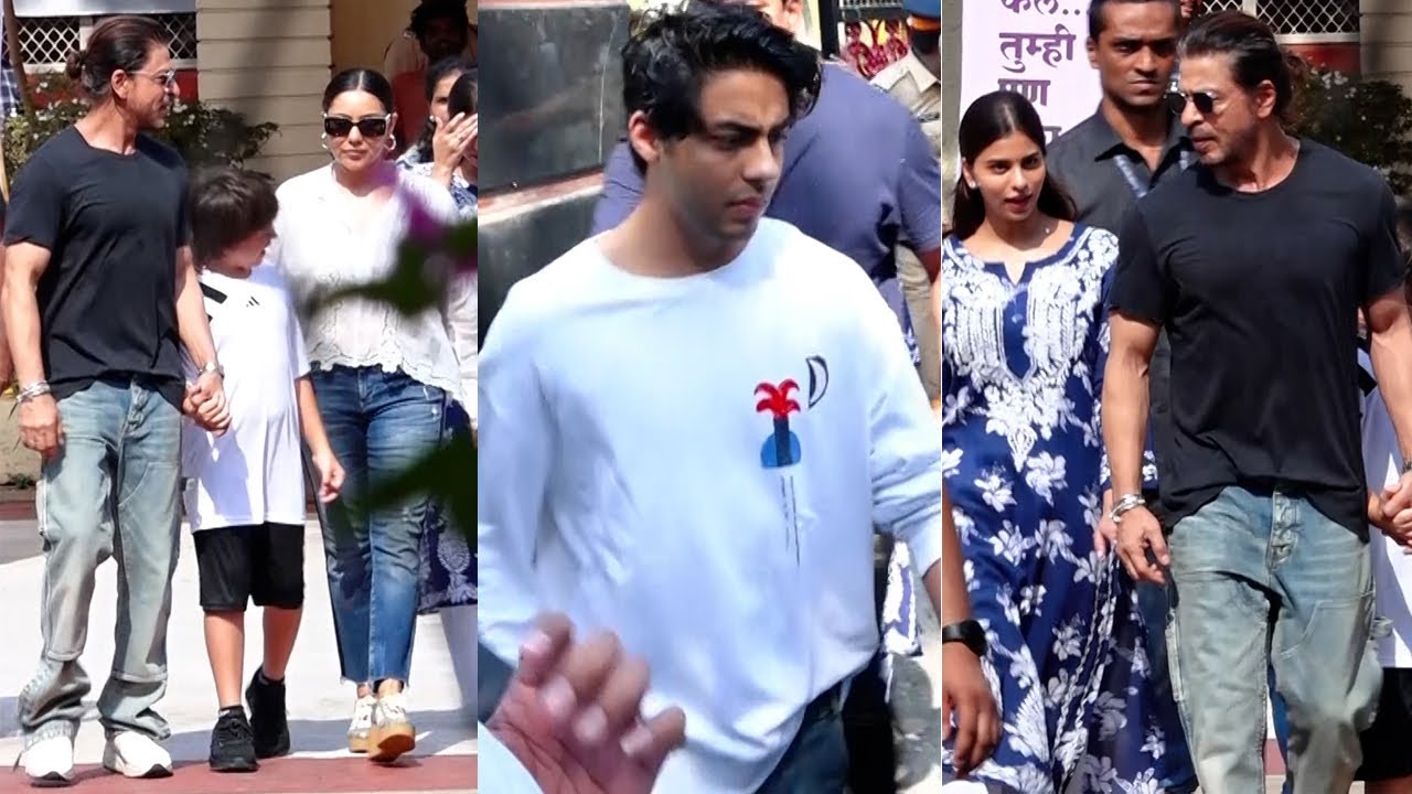 Shahrukh Khan With Family Suhana Khan & Gauri Khan, Aryan Khan Cast Their Votes | Mumbai Elections