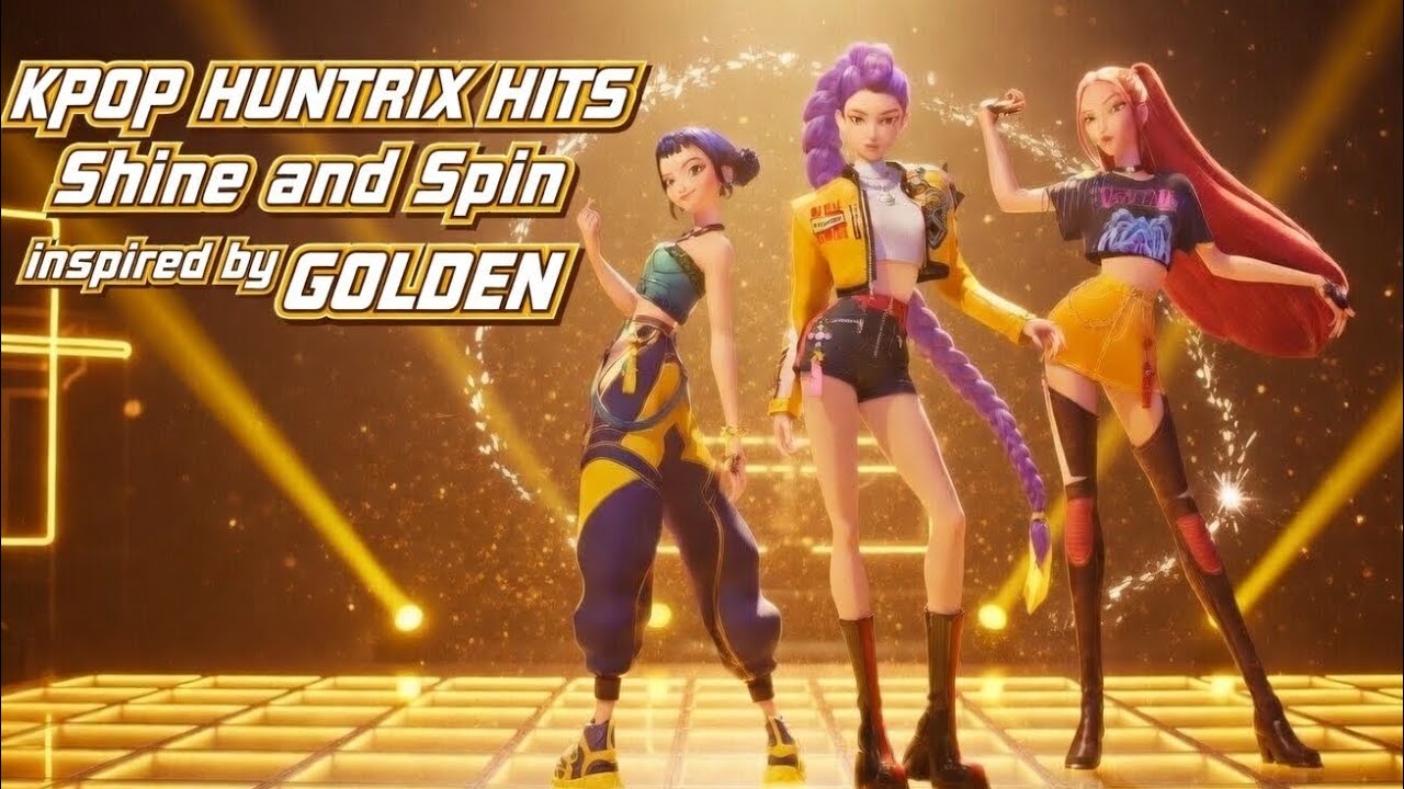 KPOP HUNTRIX HITS Shine and Spin #kpop #mera #Joey #huntrix #demonhunter
