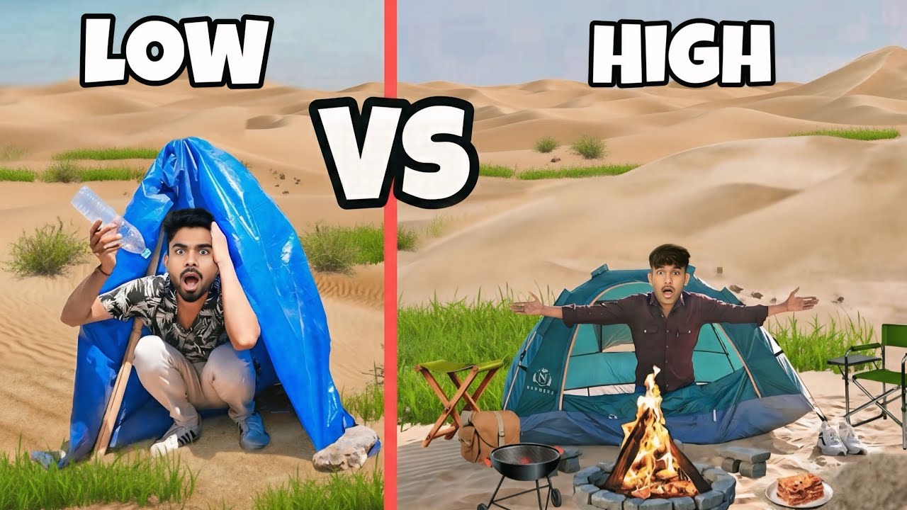 Low Budget VS Expensive Camping In Jungle - ₹100 Vs ₹5000 Overnight Tent
