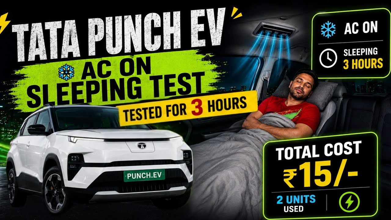 Tata PUNCH EV AC ON Battery Draining Test & Cost 🔥🔥🚀 @tata.evofficial 