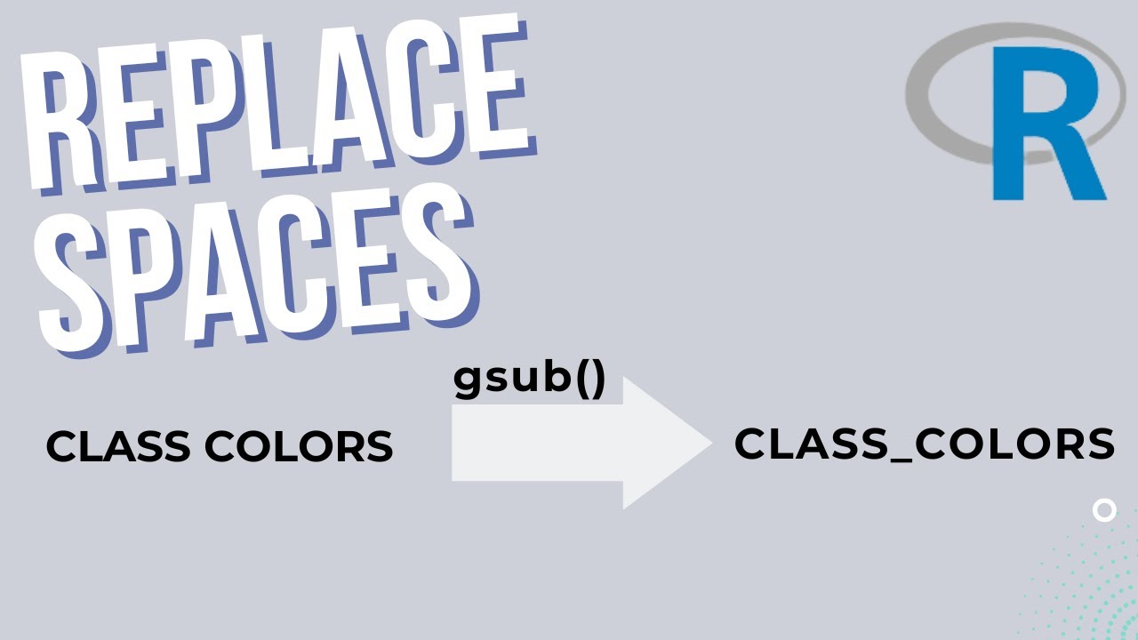 How to Replace Spaces with Underscores in R || Jupyter Notebooks: substitute text in columns