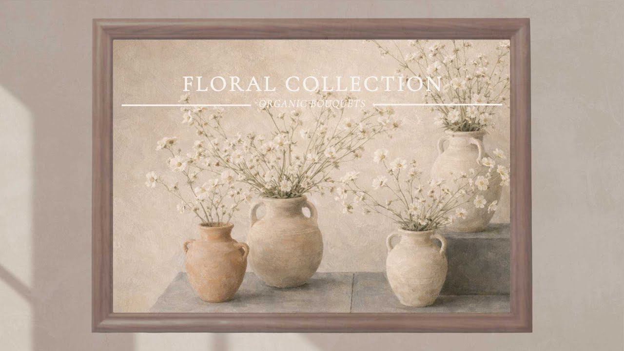 Organic Bouquets Artwork | Vintage Art for TV | Floral Collection (1 Hour Ambient Display)