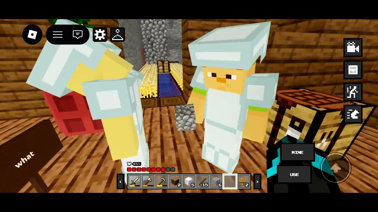 Part 2 in minecraft in roblox( prob going to be a full episode)