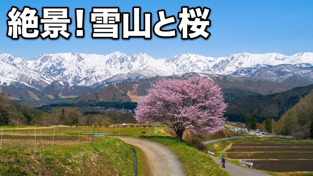 【遅咲きの桜！】信州・北アルプス山麓の桜絶景ベスト10選！ / 大出公園・大町公園・中綱湖など /  Top 10 Sakura Views with Northern Alps, Japan