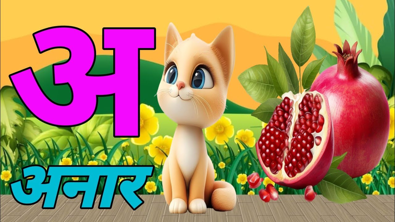 अ से अनार - Hindi Varnamala Geet - Hindi Phonics Song - Hindi Alphabet Song - Zullu Kids Tv Hindi 