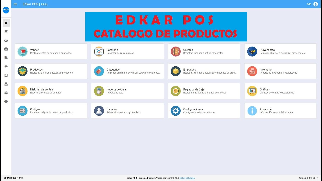 Crear Catalogo de Productos  en el Sistema Edkar POS