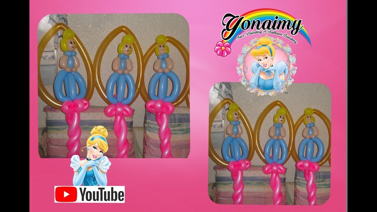 COMO HACER A LA PRINCESA  CENICIENTA CON GLOBOS  -. CINDERELLA  BALLOON