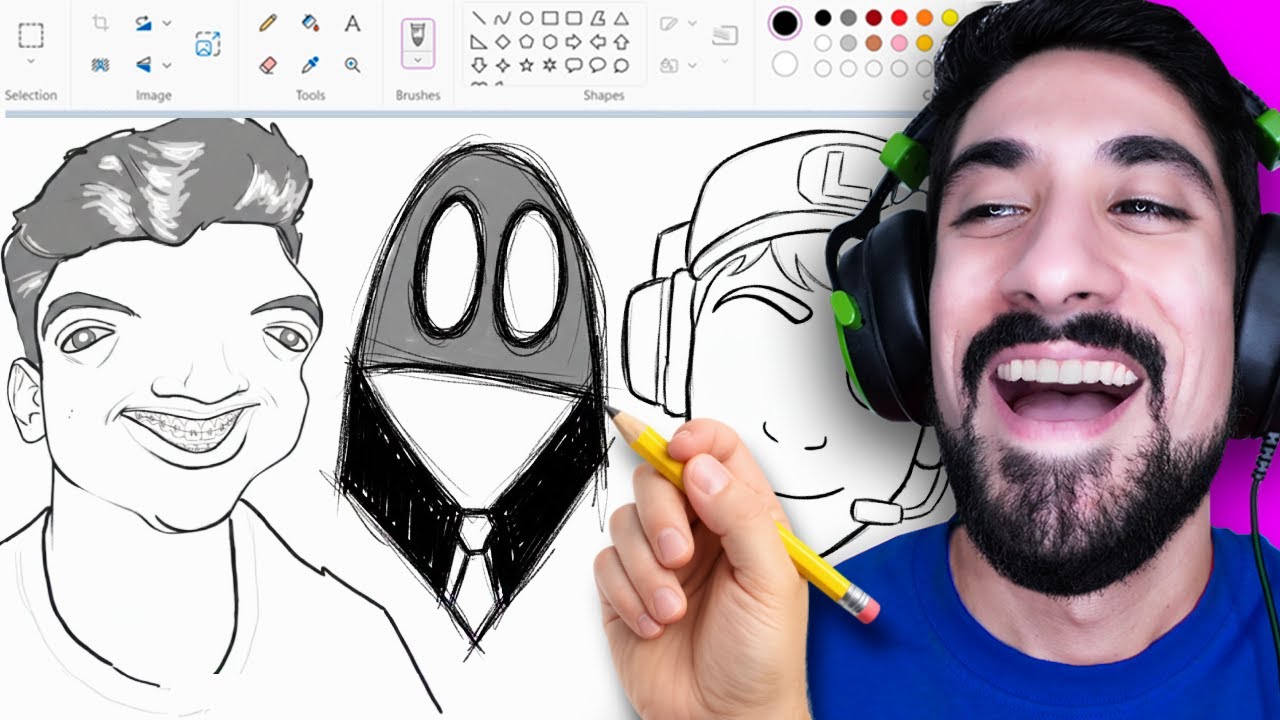 DIBUJANDO YOUTUBERS XD