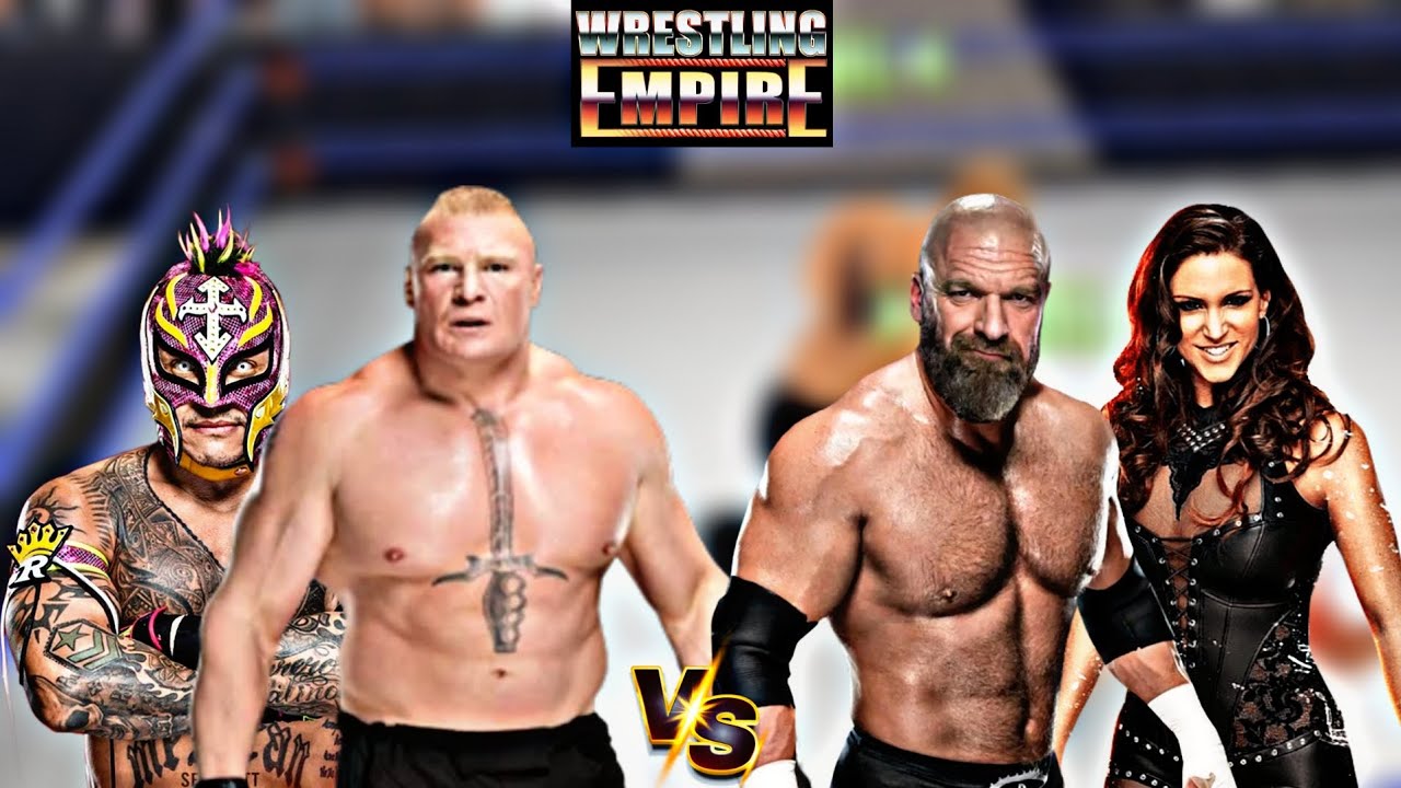 Triple H brought his wife as his partner in this match | Wrestling Empire 