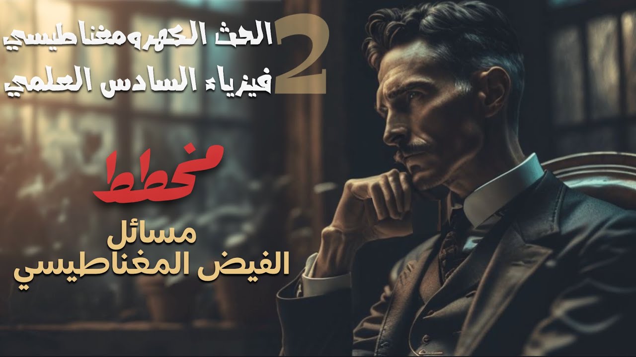 فيزياء سادس علمي | الفصل الثاني| (مخطط) مسائل الفيض المغناطيسي | 2025