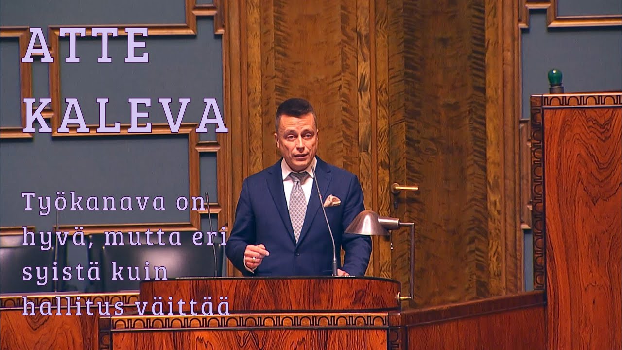 Atte Kaleva: Työkanava on hyvä esitys, mutta ei ratkaise Suomen pulmia