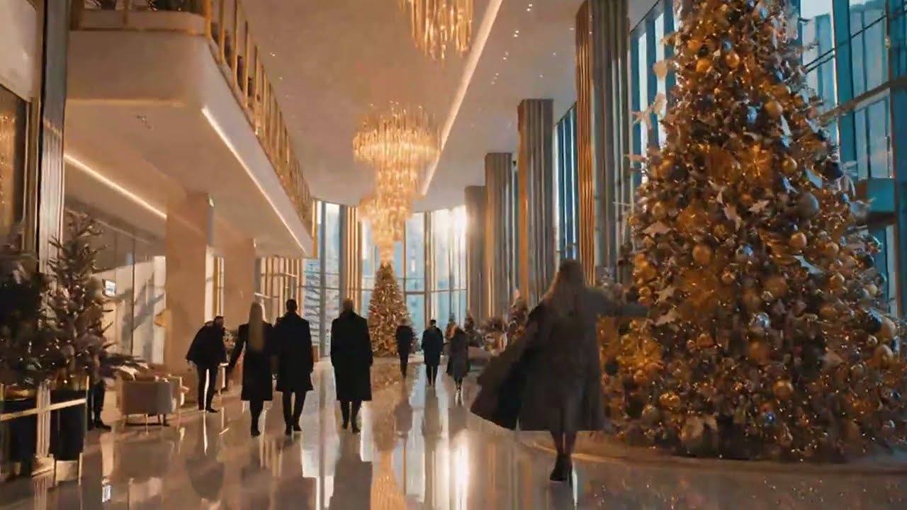 ✨ SUASANA RUANGAN NATAL MEWAH & HANGAT DI DALAM GEDUNG MEWAH✨🎄  Paling bahagia 🎄 Subscribe Ya