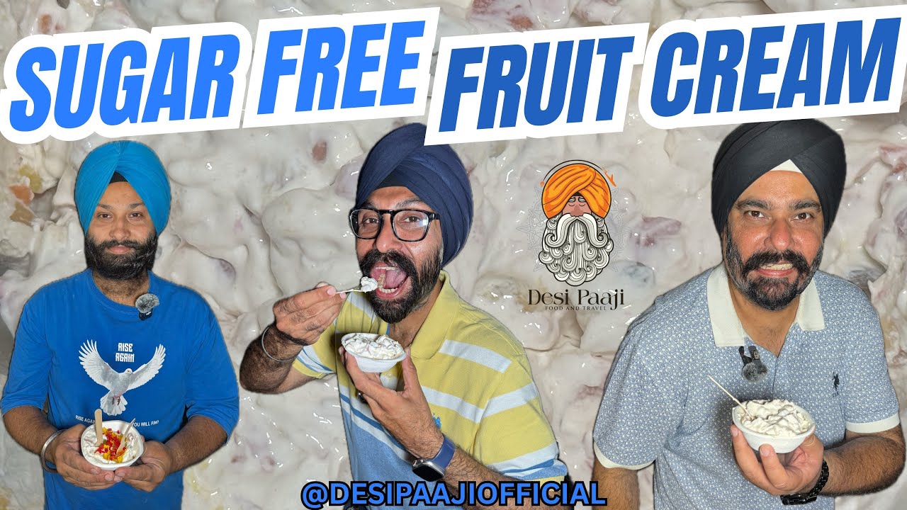 Sugar Free Fruit Cream in Delhi 🥭🍇 | 8 Fruits, 2 Dry Fruits | Healthy Treat at Krishna Nagar