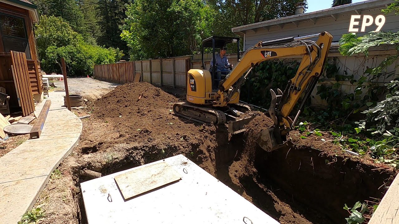 Replacing a septic tank and sump tank Part 1