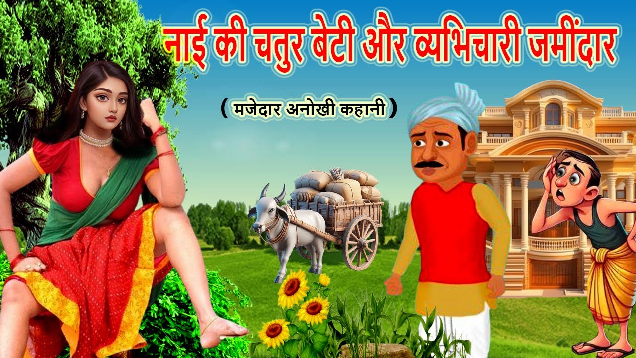 नाई की चतुर बेटी और व्यभिचारी जमींदार | moral story | cartoon story | hindi kahani  | mann k voice