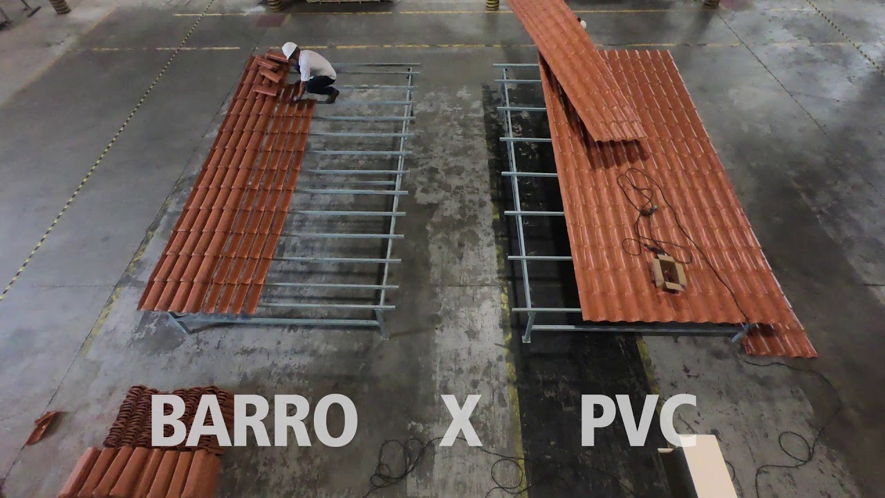 Telha comum x Telha de PVC da DVG Precon -  Agili Home Loja Online de Constru&ccedil;&atilde;o