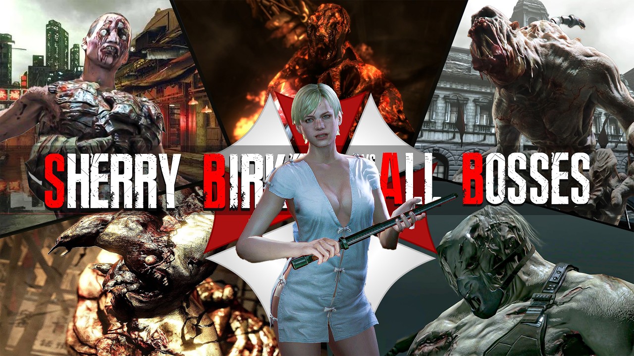 SHERRY BIRKIN vs ALL BOSSES | Resident Evil 6 (4K)