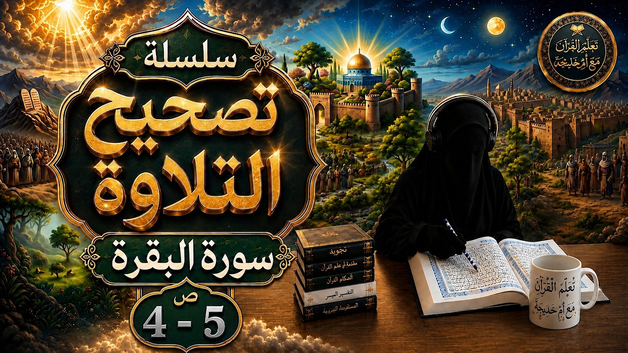 تصحيح تلاوة صفحه 4+5/سورة البقرة /#سلسلة_تصحيح_المصحف_كامل/مصحفك الخاص وقلمك الرصاص وتعلم معي 📖