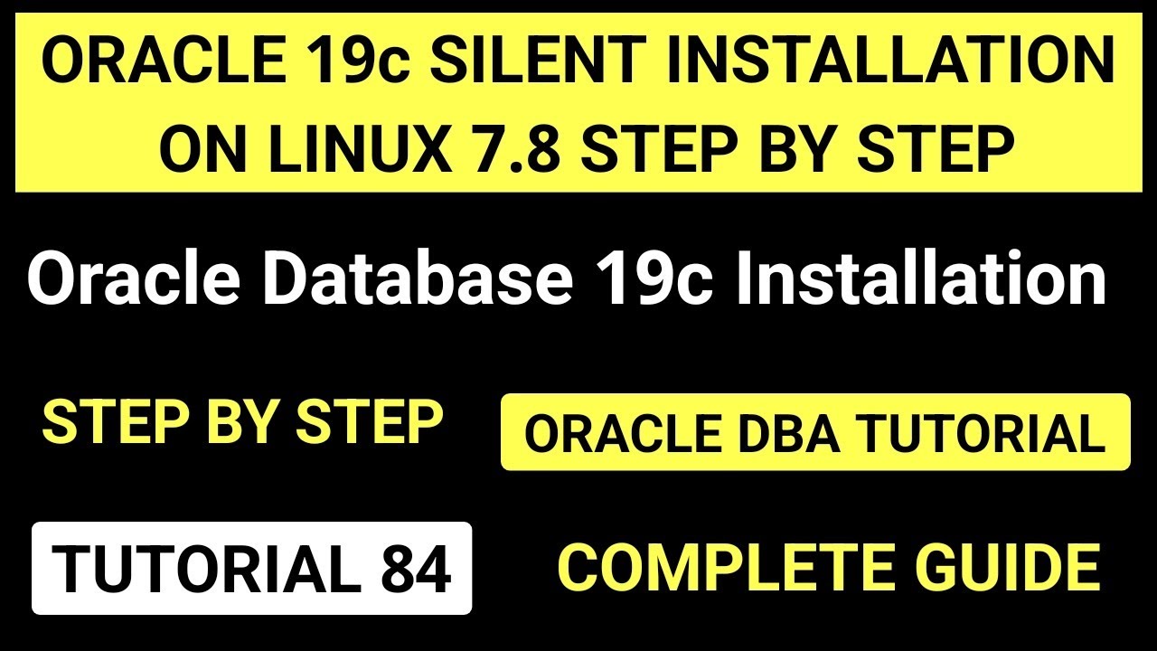 Пошаговая установка Oracle 19c в Linux с использованием тихого метода