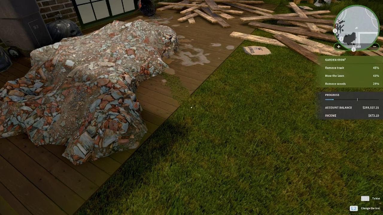 House Flipper/Mail: Demo Garden DLC: Cleaning up the garden