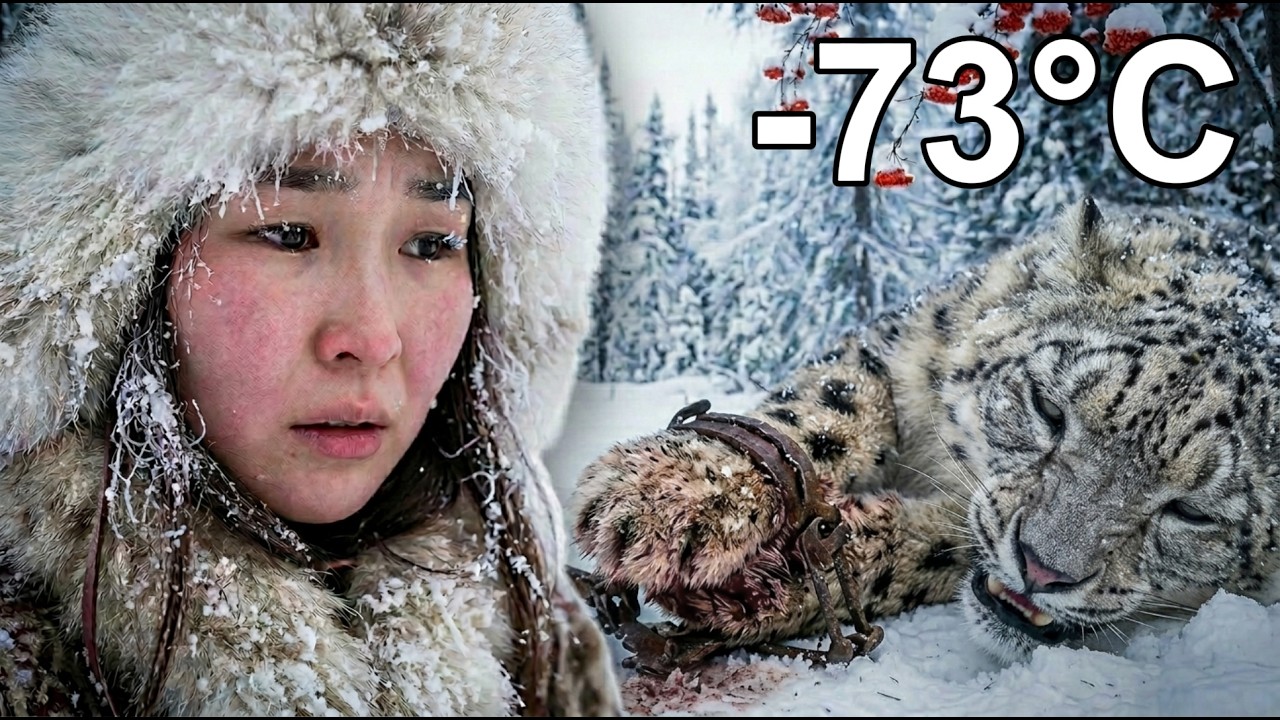 A Snow Leopard Finds Safety With a Girl in the -73°C Frozen Wilderness - Their Bond is Unforgettable