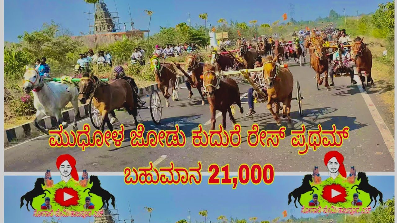 ಜೋಡು ಕುದುರೆ ರೇಸ್ ಮುಧೋಳ ಪ್ರಥಮ ಸ್ಥಾನ  🥇