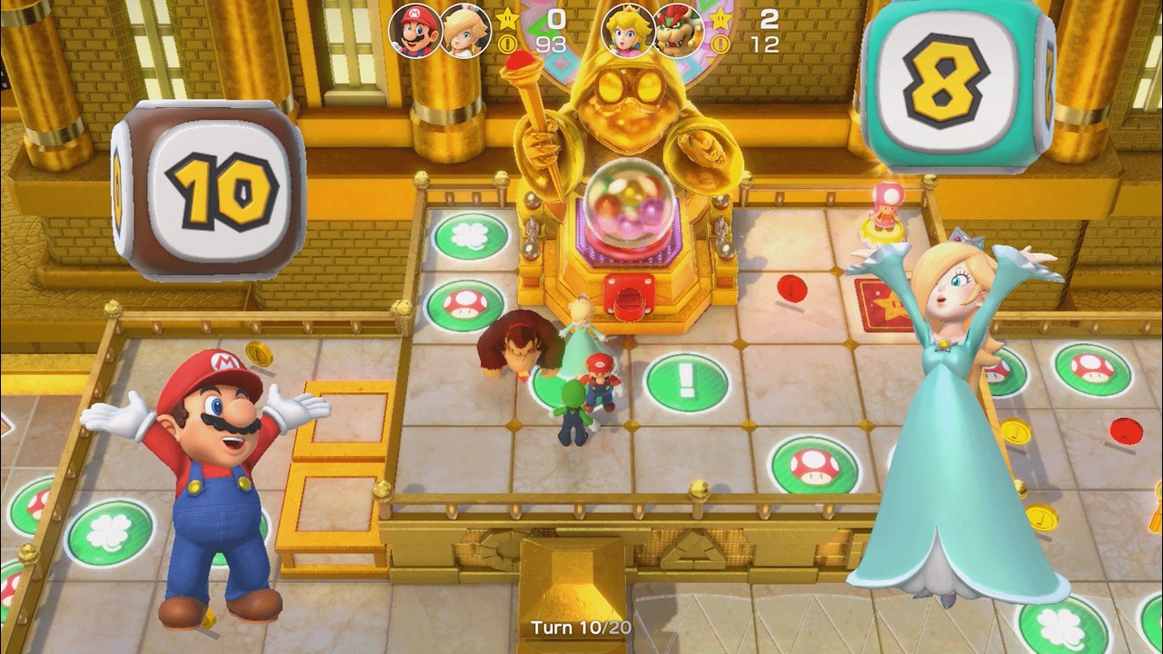 Super Mario Party - Mario and Rosalina vs Peach vs Bowser - Tantalizing Tower Toys