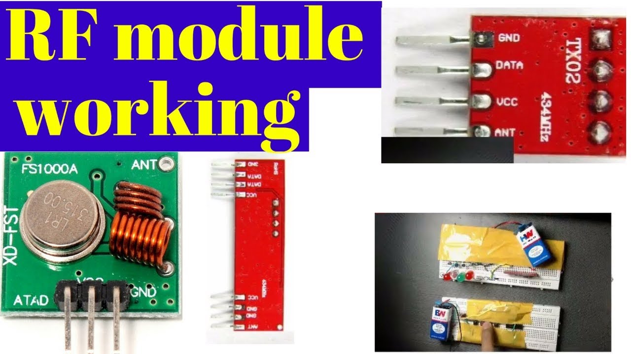 rf module working | rf transmitter and receiver tutorial