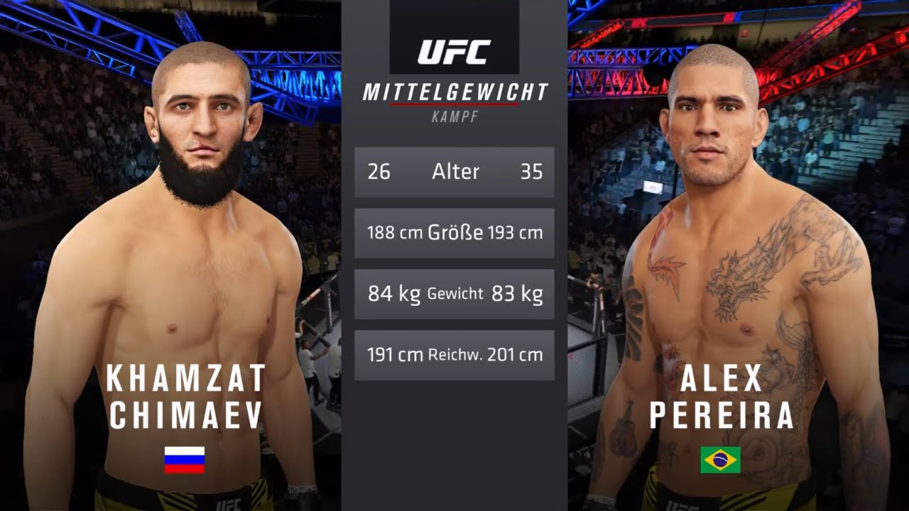 Khamzat Chimaev VS Alex Pereira UFC Fight Night