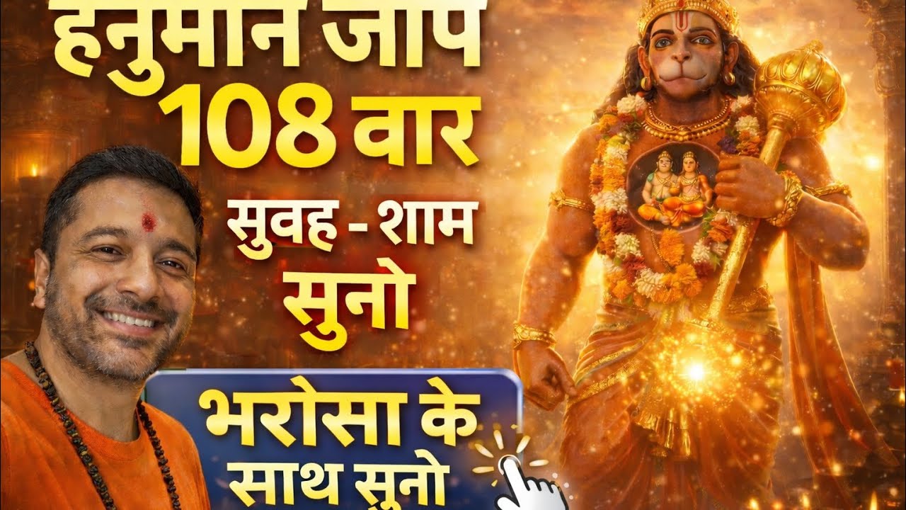 हनुमान मंत्र जाप | 108 बार | सुबह और शाम के लिए शक्तिशाली#HanumanJaap✅ #HanumanMantra✅ 