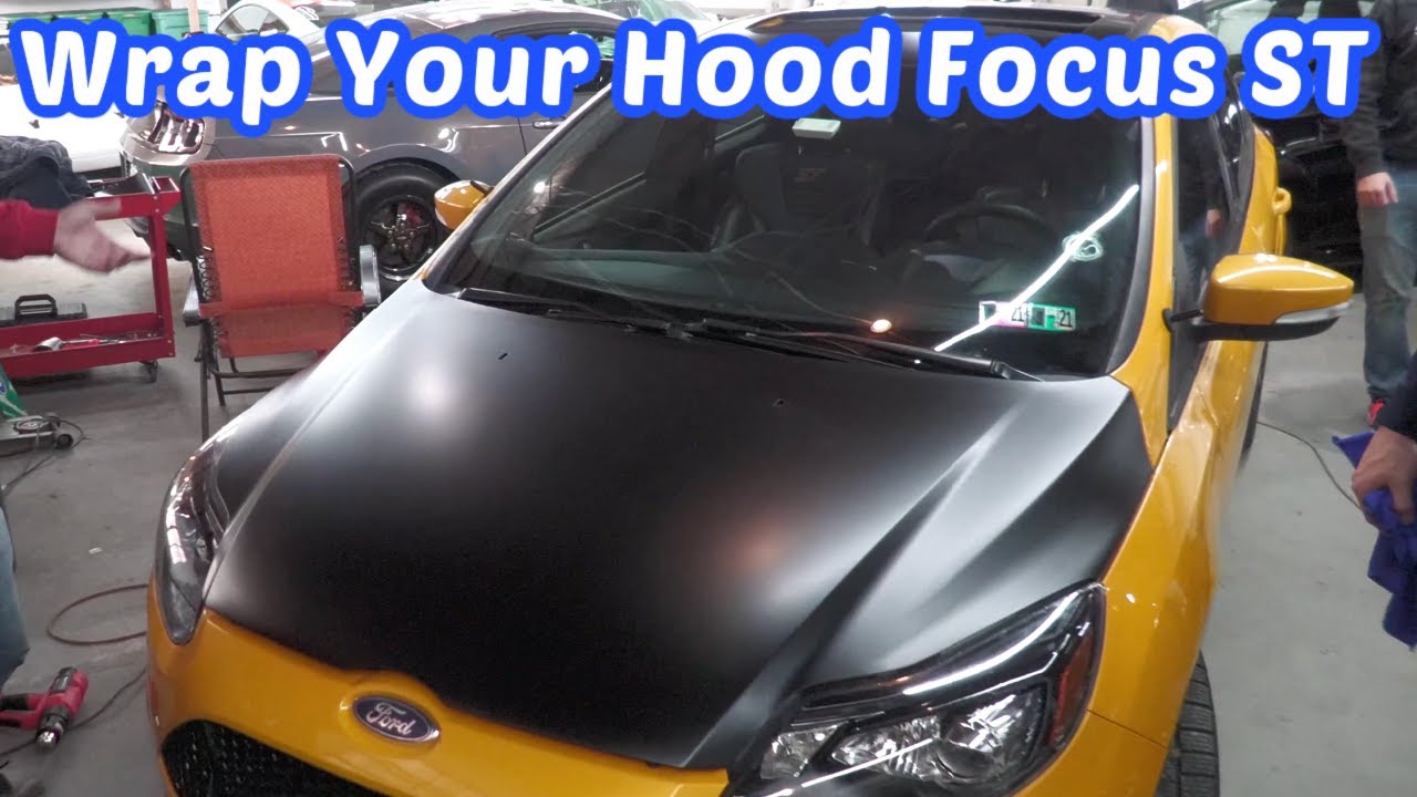 Как оклеить капот Ford Focus ST пленкой 3M 2080 SATIN BLACK