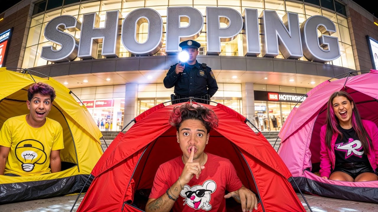 NOITE DE PIJAMA NO SHOPPING AS 3H DA MANHÃ COM OS ROSA! 
