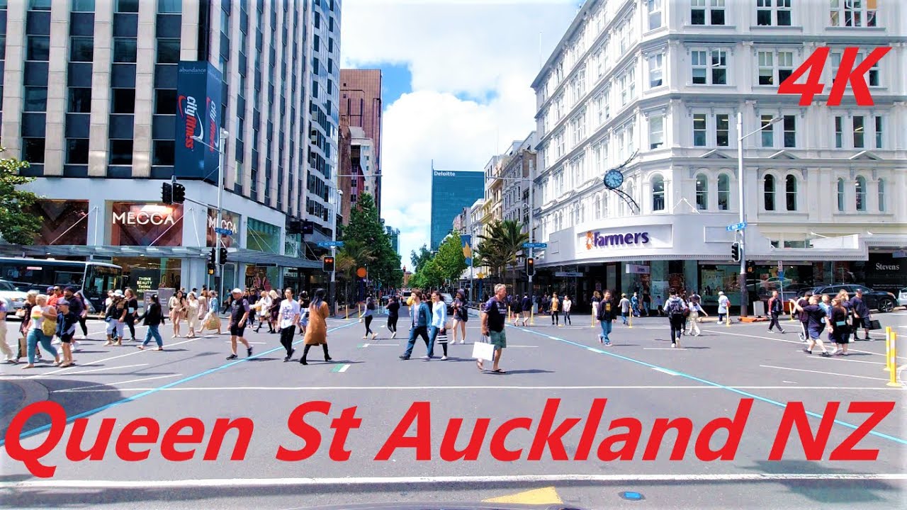 Queen Street, Auckland CBD New Zealand  2021  4K
