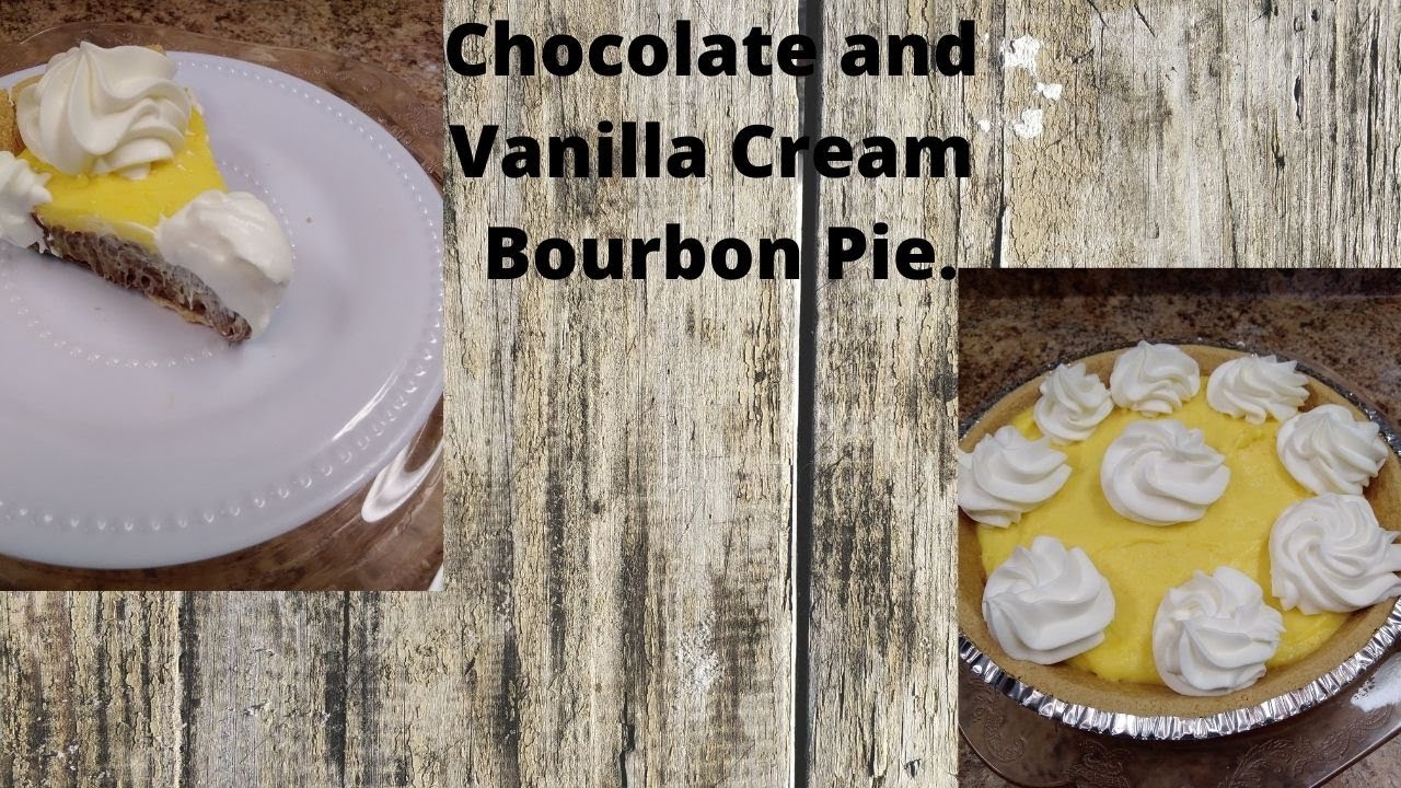 EASY and Quick  Chocolate and Vanilla Cream Bourbon Pie