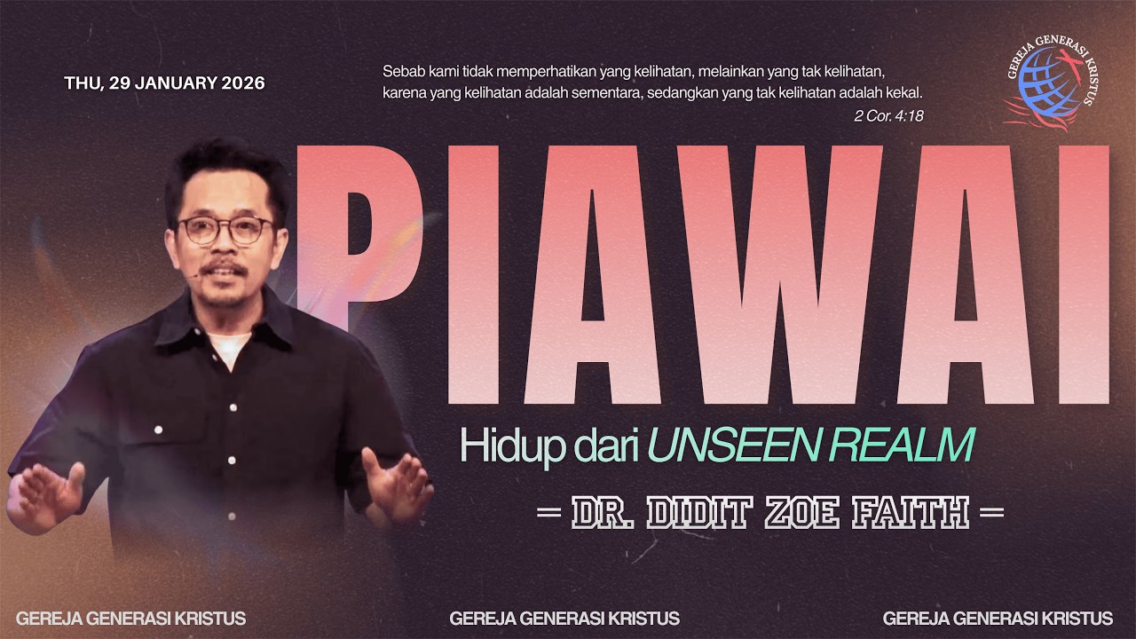 PIAWAI HIDUP DARI UNSEEN REALM | DR. DIDIT ZOE FAITH | 29-01-2026 | GGK-THE DANS (CHURCH)