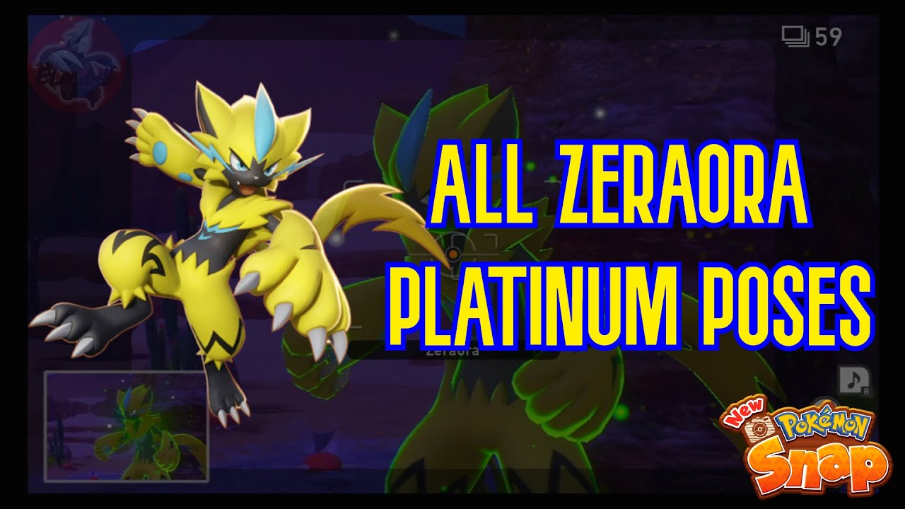 New Pokémon Snap (DLC) - All Zeraora Platinum Poses
