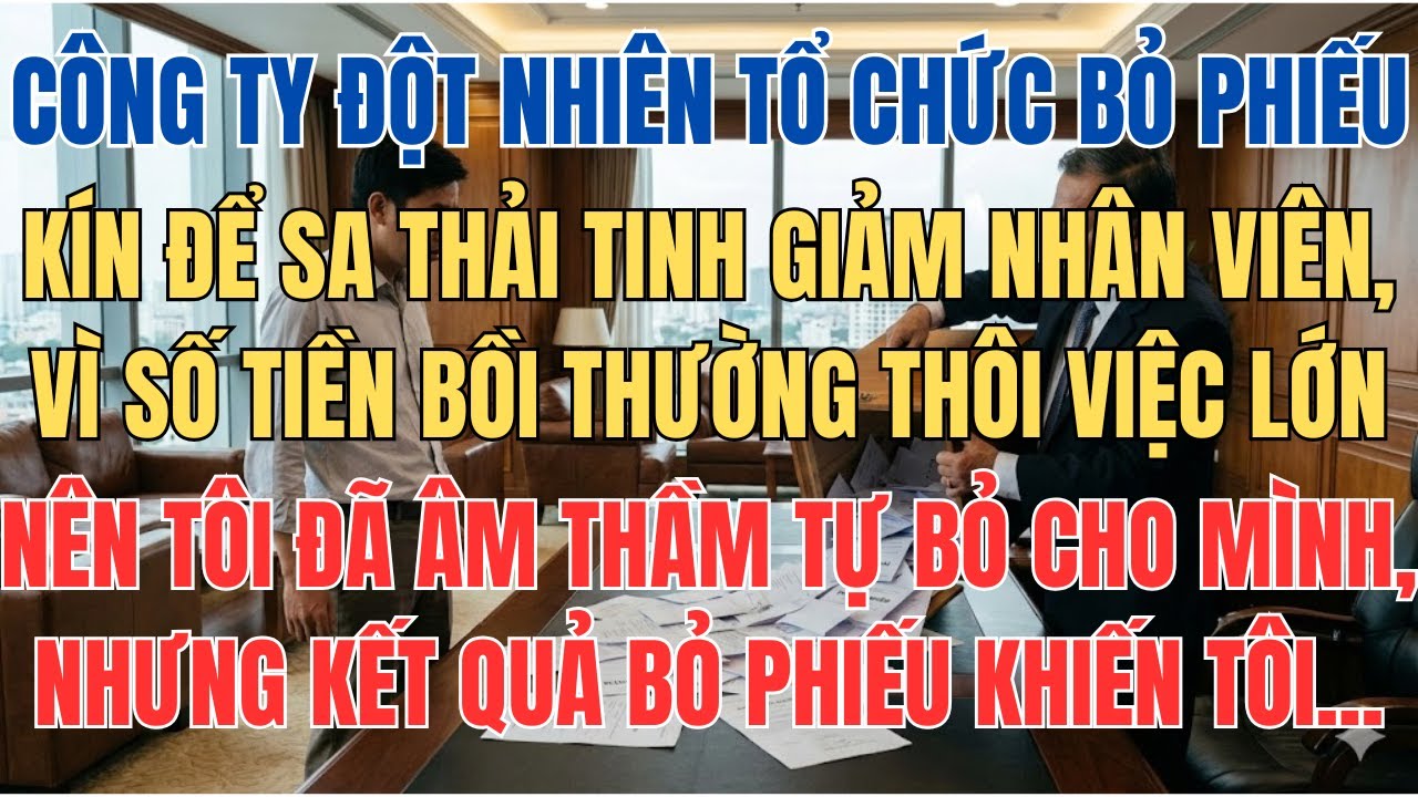 Tôi Tự Bỏ Lá Phiếu Sa Thải Chính Mình Trong Đợt Tinh Giảm Nhân Sự, Kết Quả Cuối Cùng Khiến Tôi Không