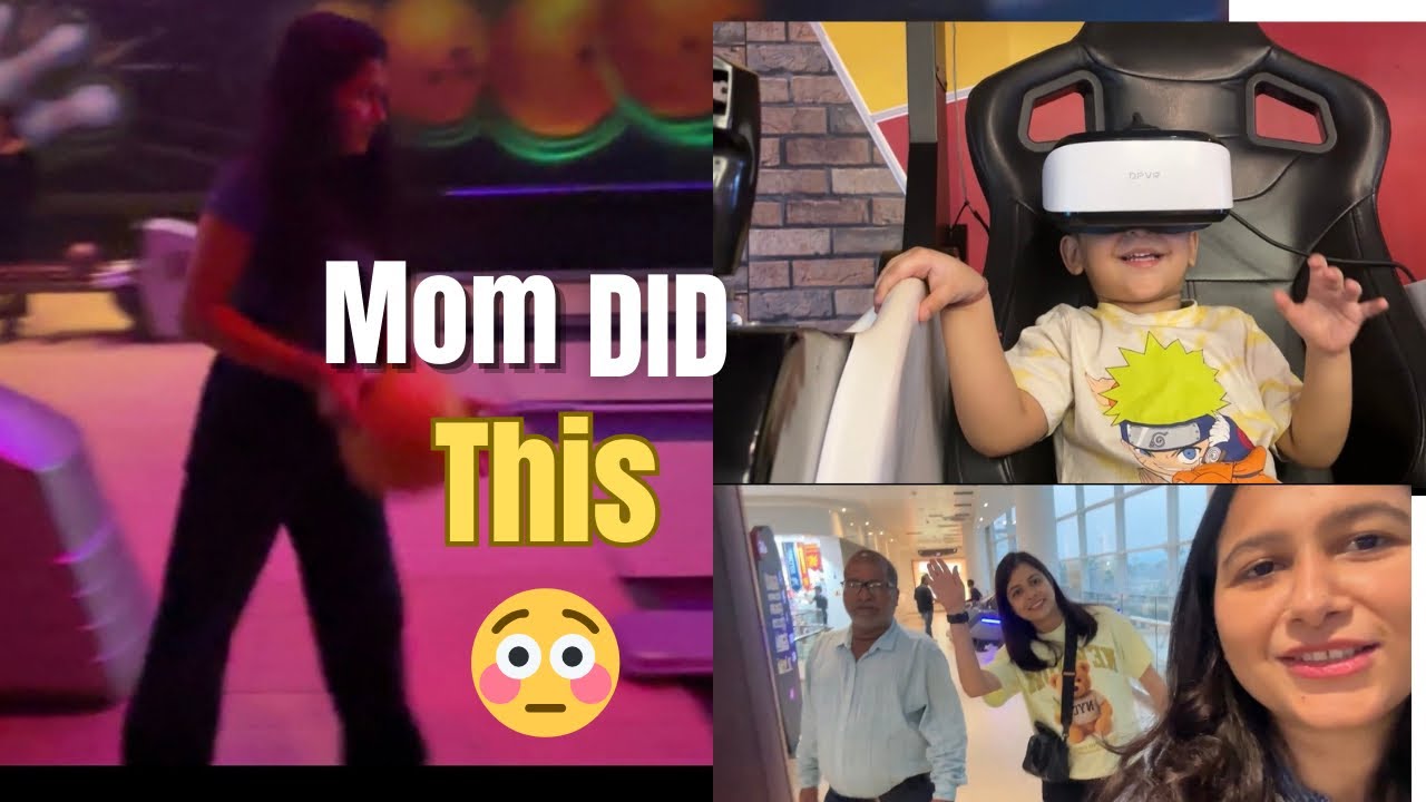 Mom Tried Bowling for the First Time 😳 | Fun Family Mall Vlog